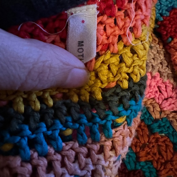 HP🎉🌈RARE Anthropologie Moth Rainbow Crochet Knit Cardigan - Picture 5 of 7